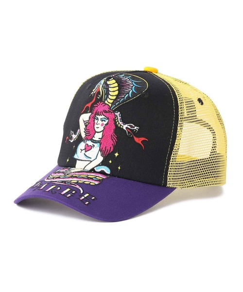 XLARGE（エクストララージ）の「FASCINATING SNAKE WOMAN MESH CAP（キャップ・メンズ・ホワイト/ブラック/マルチ・ONE SIZE）」の14枚目の写真