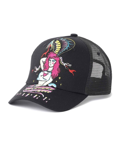 XLARGE（エクストララージ）の「FASCINATING SNAKE WOMAN MESH CAP（キャップ・メンズ・ホワイト/ブラック/マルチ・ONE SIZE）」の15枚目の写真