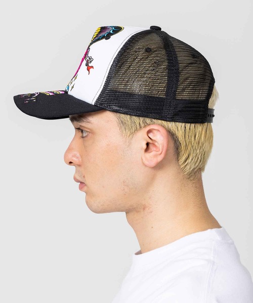 XLARGE（エクストララージ）の「FASCINATING SNAKE WOMAN MESH CAP（キャップ・メンズ・ホワイト/ブラック/マルチ・ONE SIZE）」の17枚目の写真