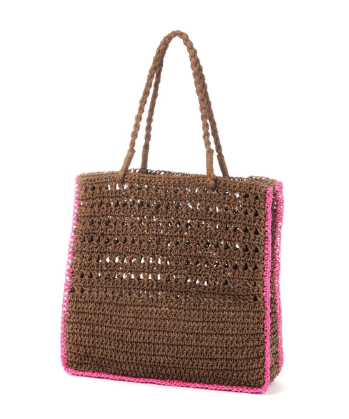 studio CLIP（スタディオクリップ）の「【kazumiさんコラボ】世界のトリップクローゼット かごバッグ（トートバッグ・レディース・イエロー/ブラック/ピンク・FREE）」の10枚目の写真