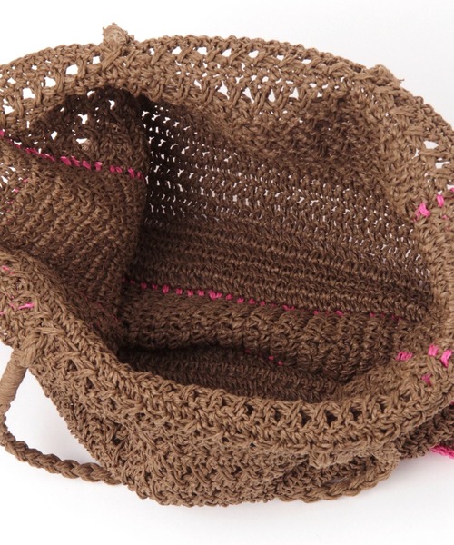 studio CLIP（スタディオクリップ）の「【kazumiさんコラボ】世界のトリップクローゼット かごバッグ（トートバッグ・レディース・イエロー/ブラック/ピンク・FREE）」の21枚目の写真