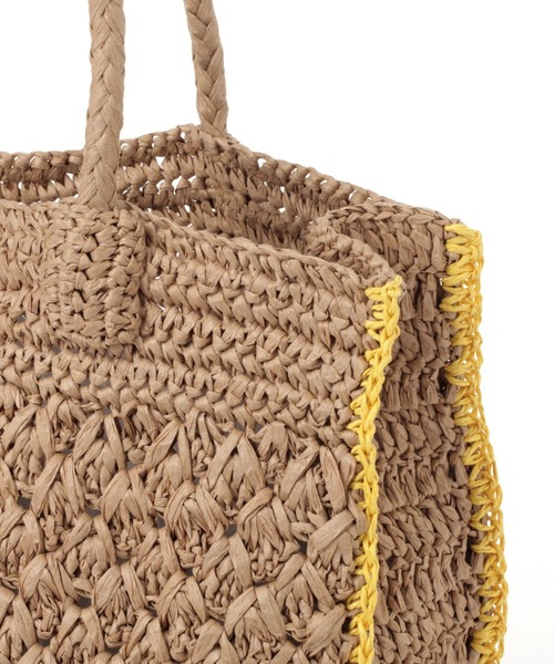 studio CLIP（スタディオクリップ）の「【kazumiさんコラボ】世界のトリップクローゼット かごバッグ（トートバッグ・レディース・イエロー/ブラック/ピンク・FREE）」の22枚目の写真