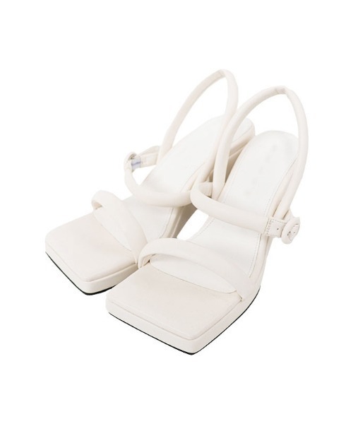 ACYM(アシーム)の「Pin strap square サンダル(サンダル・レディース・ホワイト/ブラック/ベージュ・SMALL/MEDIUM/LARGE)」の11枚目の写真