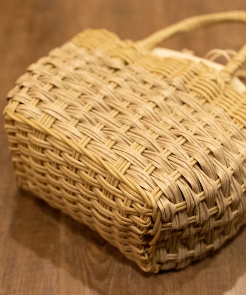  MAKE UP（メイクアップ）の「MAKE UP 軽量PEミニトートバックS/かごバッグ(巾着付)（トートバッグ・レディース・ダークブラウン/ベージュ/グレー/アイボリー・FREE）」の15枚目の写真