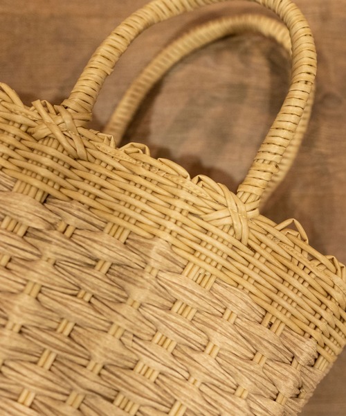  MAKE UP（メイクアップ）の「MAKE UP 軽量PEミニトートバックS/かごバッグ(巾着付)（トートバッグ・レディース・ダークブラウン/ベージュ/グレー/アイボリー・FREE）」の16枚目の写真