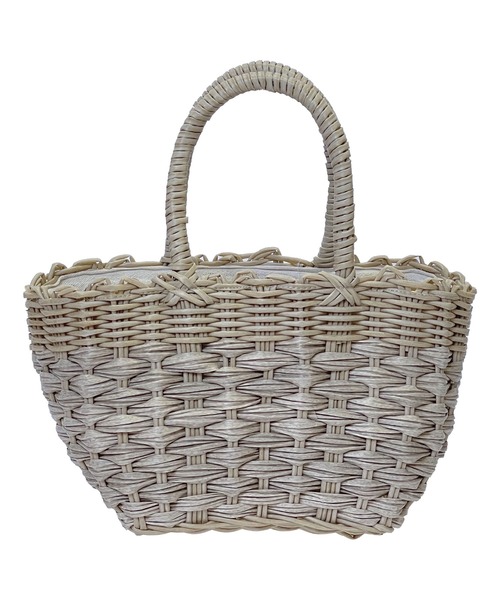  MAKE UP（メイクアップ）の「MAKE UP 軽量PEミニトートバックS/かごバッグ(巾着付)（トートバッグ・レディース・ダークブラウン/ベージュ/グレー/アイボリー・FREE）」の11枚目の写真