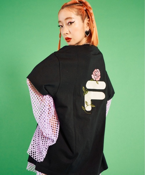 FILA（フィラ）の「FILA x jouetie TEE / フィラ x ジュエティ ティー 【SP】（Tシャツ/カットソー・レディース・オフホワイト/ブラック/ブルー・FREE）」の5枚目の写真