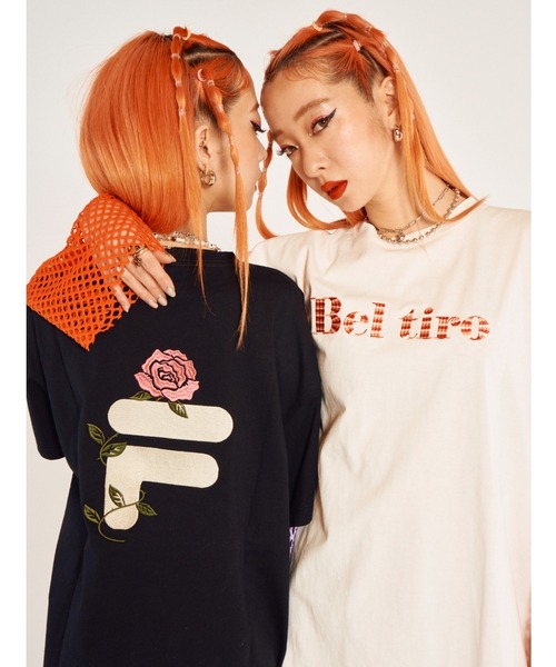 FILA（フィラ）の「FILA x jouetie TEE / フィラ x ジュエティ ティー 【SP】（Tシャツ/カットソー・レディース・オフホワイト/ブラック/ブルー・FREE）」の6枚目の写真