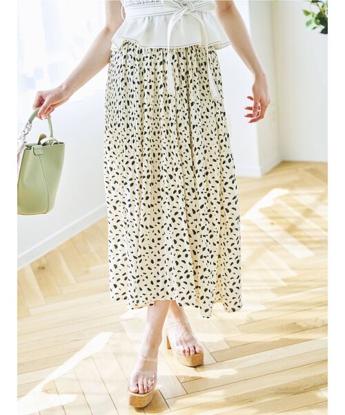 dazzlin（ダズリン）の「ランダムパターンロングスカート（スカート・レディース・オフホワイト/ブルー/グリーン・FREE）」の10枚目の写真