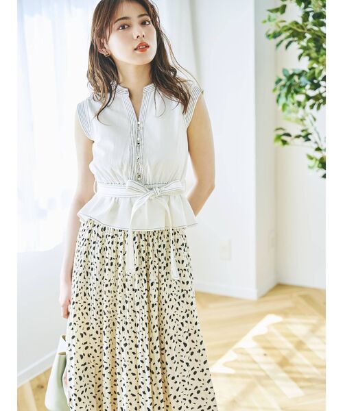 dazzlin（ダズリン）の「ランダムパターンロングスカート（スカート・レディース・オフホワイト/ブルー/グリーン・FREE）」の14枚目の写真