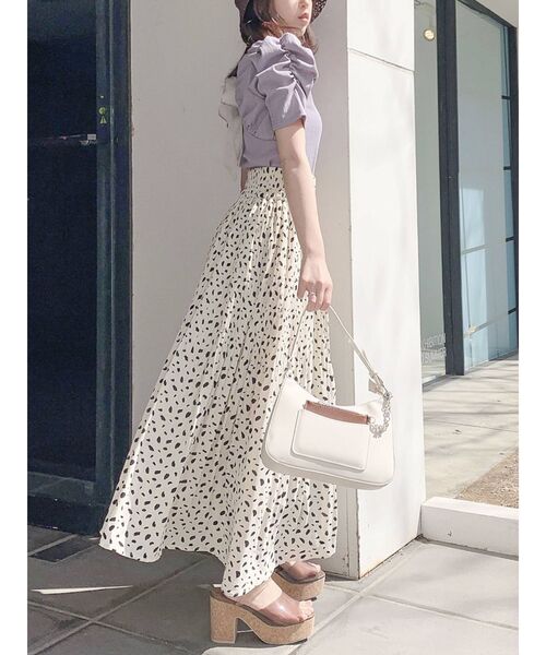 dazzlin（ダズリン）の「ランダムパターンロングスカート（スカート・レディース・オフホワイト/ブルー/グリーン・FREE）」の11枚目の写真