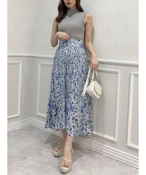 dazzlin（ダズリン）の「ランダムパターンロングスカート（スカート・レディース・オフホワイト/ブルー/グリーン・FREE）」の8枚目の写真