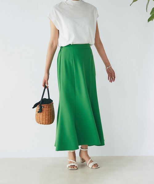 RIVE DROITE（リヴドロワ）の「カットジョーゼットマーメイドスカート（スカート・レディース・グリーン/ブラック・FREE）」の3枚目の写真