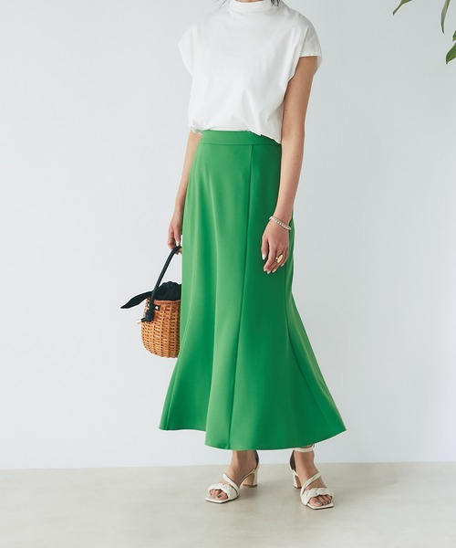 RIVE DROITE（リヴドロワ）の「カットジョーゼットマーメイドスカート（スカート・レディース・グリーン/ブラック・FREE）」の6枚目の写真