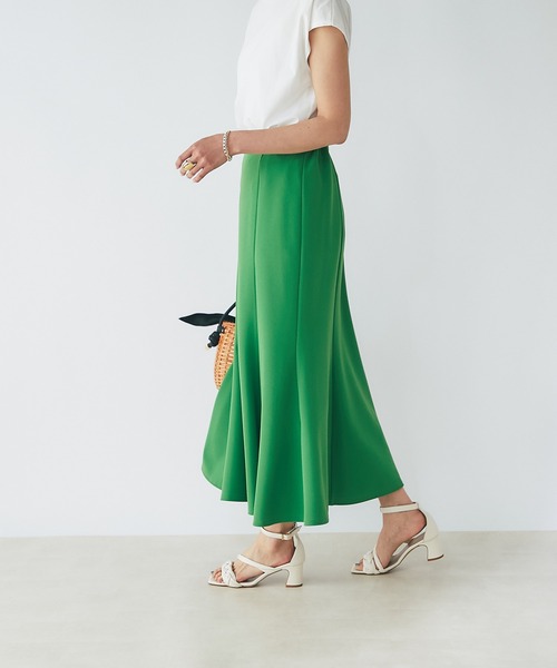 RIVE DROITE（リヴドロワ）の「カットジョーゼットマーメイドスカート（スカート・レディース・グリーン/ブラック・FREE）」の7枚目の写真