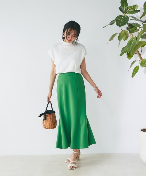 RIVE DROITE（リヴドロワ）の「カットジョーゼットマーメイドスカート（スカート・レディース・グリーン/ブラック・FREE）」の8枚目の写真