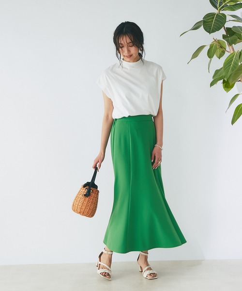 RIVE DROITE（リヴドロワ）の「カットジョーゼットマーメイドスカート（スカート・レディース・グリーン/ブラック・FREE）」の5枚目の写真