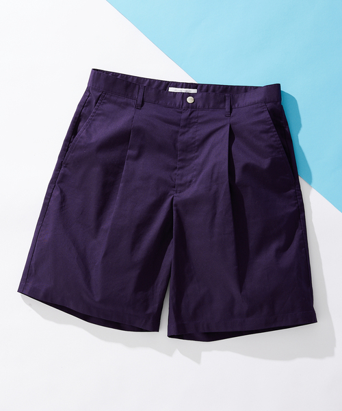 JOURNAL STANDARD(ジャーナルスタンダード)の「カラーTC OX 1タック ショーツ(その他パンツ・メンズ・クリアブラック/パープル/グリーン/オレンジ/ネイビー/ブラック/ベージュ/イエロー・MEDIUM/LARGE)」の6枚目の写真