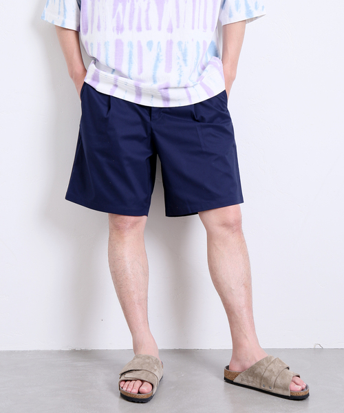JOURNAL STANDARD(ジャーナルスタンダード)の「カラーTC OX 1タック ショーツ(その他パンツ・メンズ・クリアブラック/パープル/グリーン/オレンジ/ネイビー/ブラック/ベージュ/イエロー・MEDIUM/LARGE)」の5枚目の写真