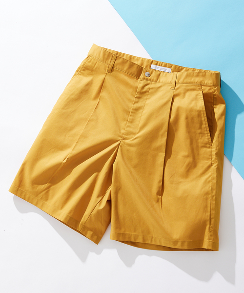 JOURNAL STANDARD(ジャーナルスタンダード)の「カラーTC OX 1タック ショーツ(その他パンツ・メンズ・クリアブラック/パープル/グリーン/オレンジ/ネイビー/ブラック/ベージュ/イエロー・MEDIUM/LARGE)」の7枚目の写真
