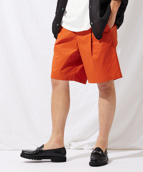 JOURNAL STANDARD(ジャーナルスタンダード)の「カラーTC OX 1タック ショーツ(その他パンツ・メンズ・クリアブラック/パープル/グリーン/オレンジ/ネイビー/ブラック/ベージュ/イエロー・MEDIUM/LARGE)」の8枚目の写真