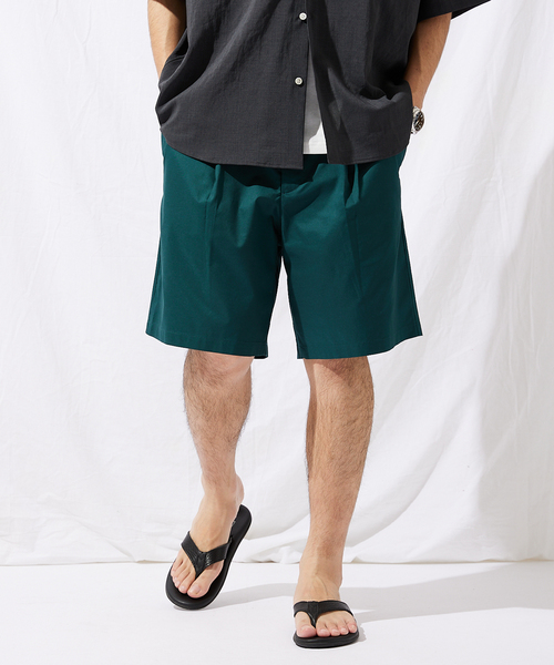 JOURNAL STANDARD(ジャーナルスタンダード)の「カラーTC OX 1タック ショーツ(その他パンツ・メンズ・クリアブラック/パープル/グリーン/オレンジ/ネイビー/ブラック/ベージュ/イエロー・MEDIUM/LARGE)」の4枚目の写真