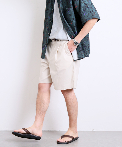 JOURNAL STANDARD(ジャーナルスタンダード)の「カラーTC OX 1タック ショーツ(その他パンツ・メンズ・クリアブラック/パープル/グリーン/オレンジ/ネイビー/ブラック/ベージュ/イエロー・MEDIUM/LARGE)」の11枚目の写真