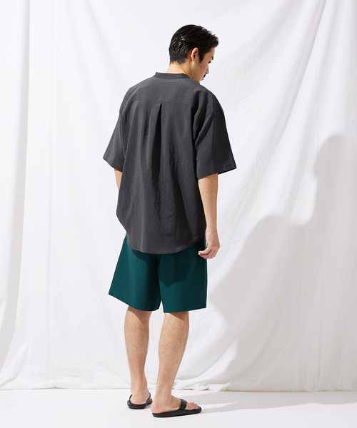 JOURNAL STANDARD(ジャーナルスタンダード)の「カラーTC OX 1タック ショーツ(その他パンツ・メンズ・クリアブラック/パープル/グリーン/オレンジ/ネイビー/ブラック/ベージュ/イエロー・MEDIUM/LARGE)」の14枚目の写真