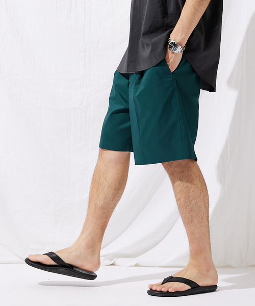 JOURNAL STANDARD(ジャーナルスタンダード)の「カラーTC OX 1タック ショーツ(その他パンツ・メンズ・クリアブラック/パープル/グリーン/オレンジ/ネイビー/ブラック/ベージュ/イエロー・MEDIUM/LARGE)」の17枚目の写真