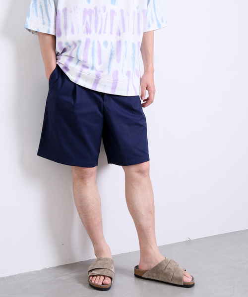 JOURNAL STANDARD(ジャーナルスタンダード)の「カラーTC OX 1タック ショーツ(その他パンツ・メンズ・クリアブラック/パープル/グリーン/オレンジ/ネイビー/ブラック/ベージュ/イエロー・MEDIUM/LARGE)」の20枚目の写真