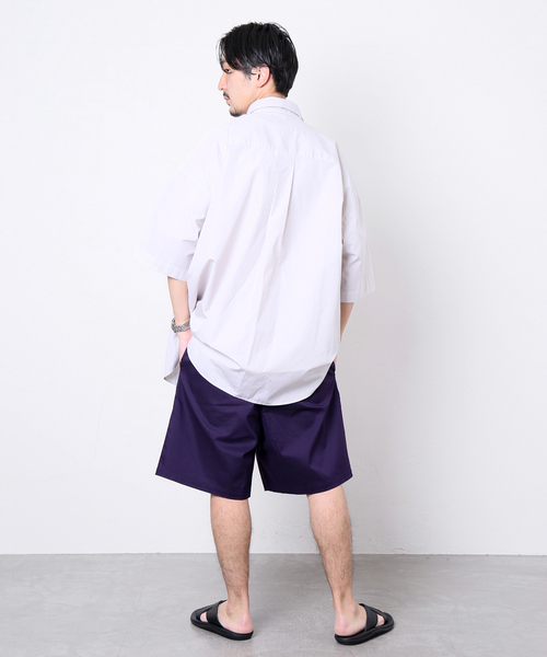 JOURNAL STANDARD(ジャーナルスタンダード)の「カラーTC OX 1タック ショーツ(その他パンツ・メンズ・クリアブラック/パープル/グリーン/オレンジ/ネイビー/ブラック/ベージュ/イエロー・MEDIUM/LARGE)」の22枚目の写真