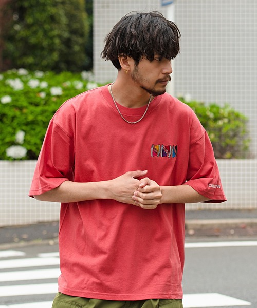 セール Converse 胸sixシューズ刺繍クルーネック半袖tシャツ Tシャツ カットソー Converse コンバース のファッション通販 Zozotown