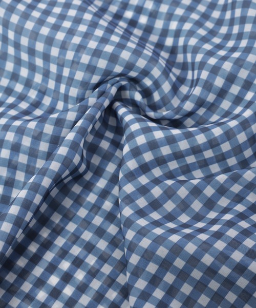 Edit Sheen（エディットシーン）の「2wayギンガムチェックボリュームスリーブシアーブラウス（シャツ/ブラウス・レディース・ネイビー/グリーン・M）」の22枚目の写真