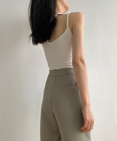 MANGROVE（マングローブ）の「アシンメトリーワンショルダーキャミソール（タンクトップ・レディース・ホワイト/ブラック・FREE）」の7枚目の写真