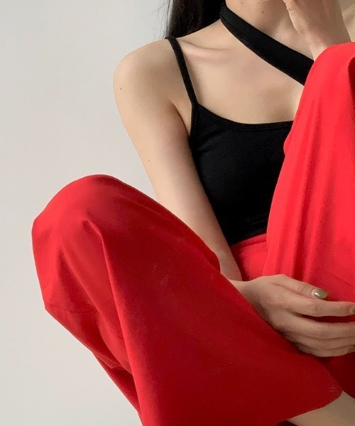 MANGROVE（マングローブ）の「アシンメトリーワンショルダーキャミソール（タンクトップ・レディース・ホワイト/ブラック・FREE）」の9枚目の写真