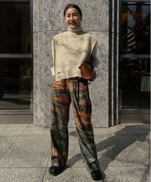 ameri vintage CAMILA STRAIGHT TUCK PANTS
