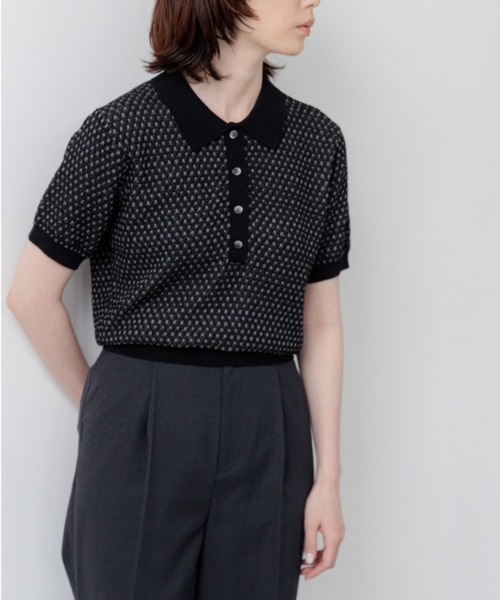 SECOND LAYER ニットポロ　ポロシャツ　セーター SECOND/LAYER（セカンドレイヤー）の「＜SECOND LAYER＞ P/SWETAER