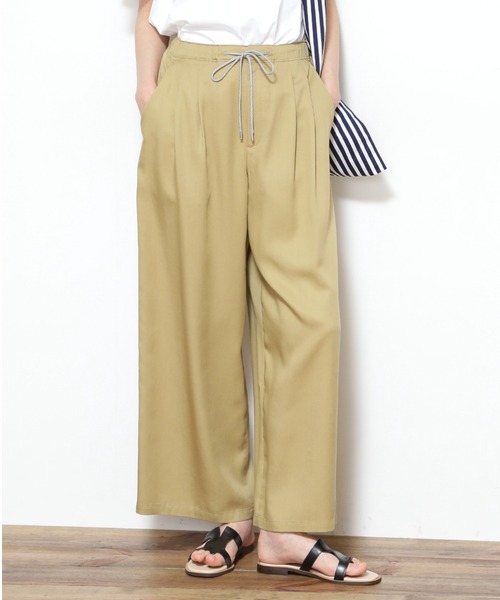 human woman(ヒューマンウーマン)の「◆≪arrive 5e≫ドロストリファロスパンツ(その他パンツ・レディース・ブラック/カーキ・MEDIUM)」の1枚目の写真