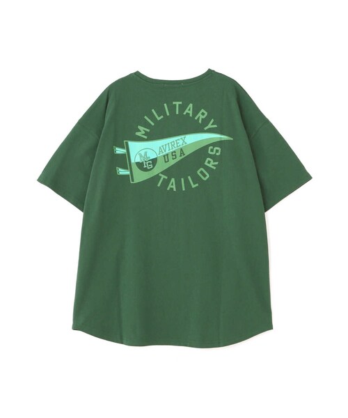 AVIREX(アヴィレックス)の「【WEB&DEPOT限定】PENNANT PRINT TUNIC ONEPIECE/ ペナントプリントチュニックワンピース(ワンピース・レディース・グリーン/アイボリー/ネイビー・FREE)」の21枚目の写真