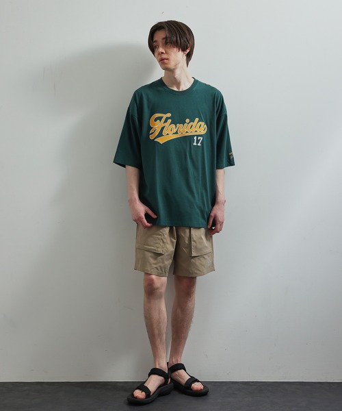 JUNRED(ジュンレッド)の「ワッペンカレッジ刺繍ルーズTシャツ(Tシャツ/カットソー・メンズ・ピンク/グリーン/ホワイト・M/L)」の13枚目の写真