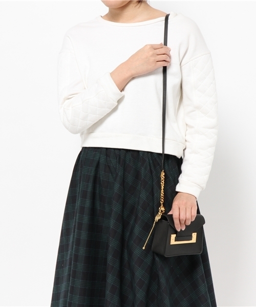 Sophie Hulme(ソフィーヒュルム)の「SOPHIE HULME ナノエンベロープショルダーバック(ショルダーバッグ・レディース・ブラック/ライトピンク/エンジ・FREE)」の6枚目の写真