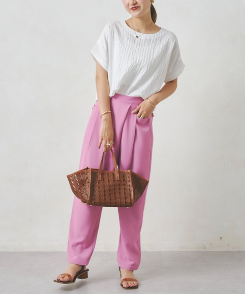 Chez toi(シェトワ)の「カシュクールテーパードパンツ(その他パンツ・レディース・ブラック/ピンク/ブルー/グリーン・FREE)」の20枚目の写真