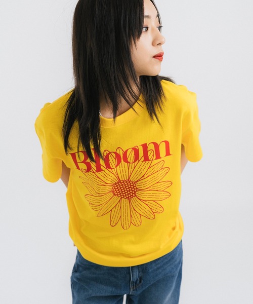 Ressaca(レサーカ)の「オーバーサイズ デイジー ロゴプリント 半袖Tシャツ 花柄(Tシャツ/カットソー・レディース・ホワイト/アッシュグレー/ブラック/イエロー/グリーン/グリーン系その他・M/L/XL)」の22枚目の写真