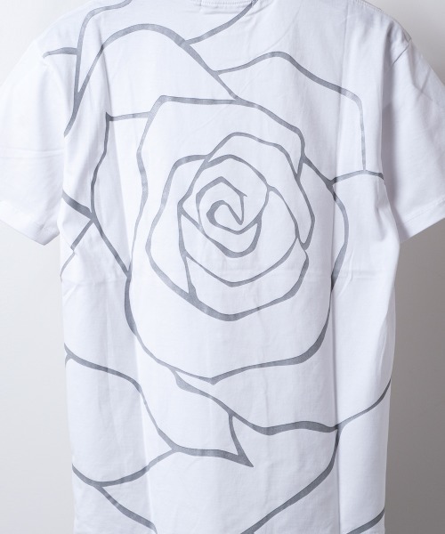 Buffalo Bobs(バッファローボブズ)の「RUFFLED ROSE(ラッフルド ローズ)クルーネック ロゴ Tシャツ(Tシャツ/カットソー・メンズ・ホワイト/ブラック/ブルー系その他・1-2/2-3/3-4)」の7枚目の写真