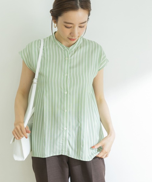 URBAN RESEARCH（アーバンリサーチ）の「ストライプタックブラウス（シャツ/ブラウス・レディース・イエロー/グリーン系その他/ブルー系その他・FREE）」の17枚目の写真