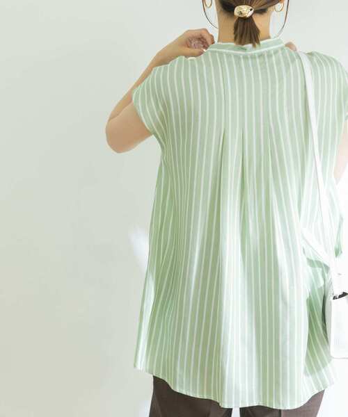 URBAN RESEARCH（アーバンリサーチ）の「ストライプタックブラウス（シャツ/ブラウス・レディース・イエロー/グリーン系その他/ブルー系その他・FREE）」の21枚目の写真