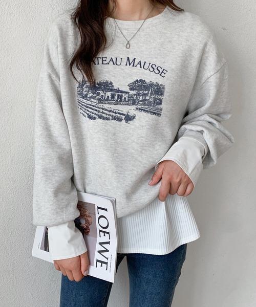ABITOKYO(アビトーキョー)の「異素材ロングスリーブ切替リブカットソー(Tシャツ/カットソー・レディース・ホワイト/ブラック・M/L)」の13枚目の写真