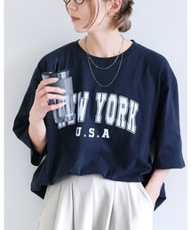 カレッジロゴオーバーサイズTシャツ