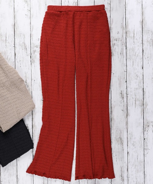 HONEYSUCKLE ROSE(ハニーサックルローズ)の「【HONEYSUCKLE ROSE】セミフレアイージーパンツ(その他パンツ・レディース・ダークグレー/レンガ/ベージュ・L/M)」の4枚目の写真