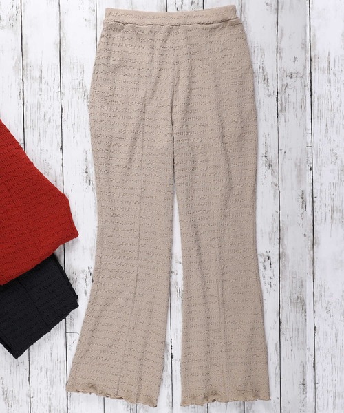 HONEYSUCKLE ROSE(ハニーサックルローズ)の「【HONEYSUCKLE ROSE】セミフレアイージーパンツ(その他パンツ・レディース・ダークグレー/レンガ/ベージュ・L/M)」の5枚目の写真